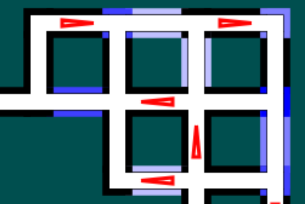 Example puzzle produced by the Wanderpath puzzle generator.
                A grid of nodes and edge connecting them, with numbers and arrows overlaid.